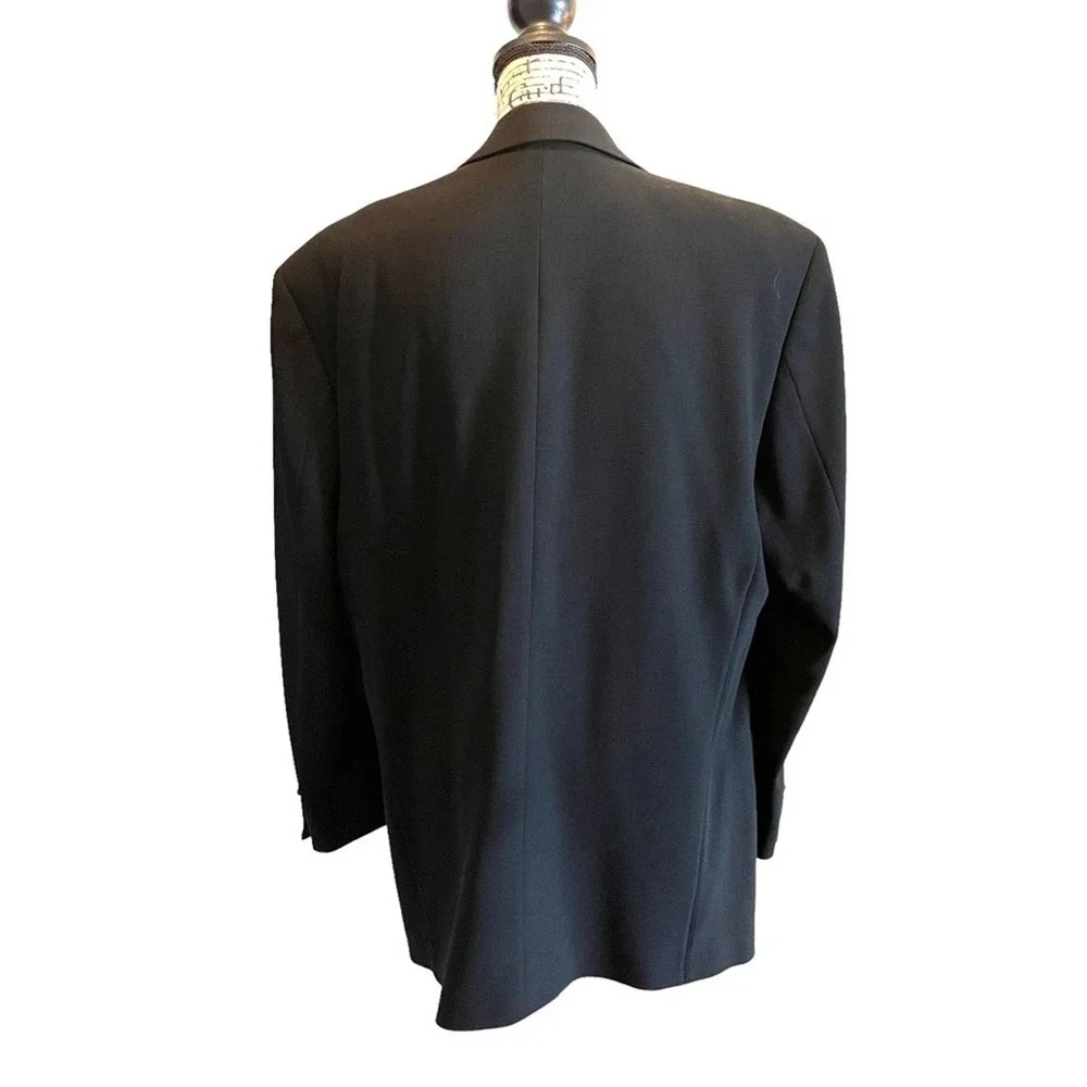 HUGO BOSS Suit Blazer Jacket Black Size 42R Wool Einstein Formal USA